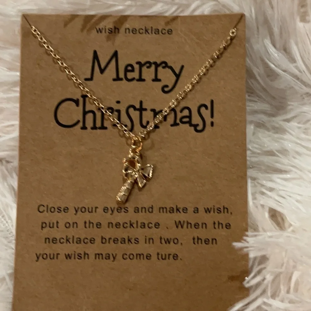 New candy cane wish necklace